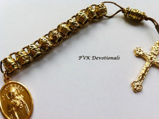 Saint Therese of Lisieux Sacrifice Beads - Gold