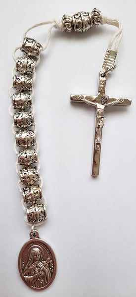 Saint Therese of Lisieux Sacrifice Beads - Silver
